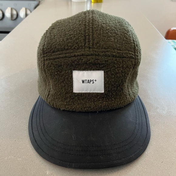 Wtaps Hat. green and black. large. fleece and lined for warmth - Picture 1 of 6